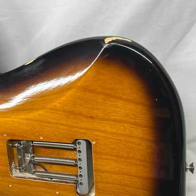 Fender 60th Anniversary American Vintage 1954 Stratocaster Strat Electric Guitar 2014 with Hard Case - 2-Color Sunburst image 12