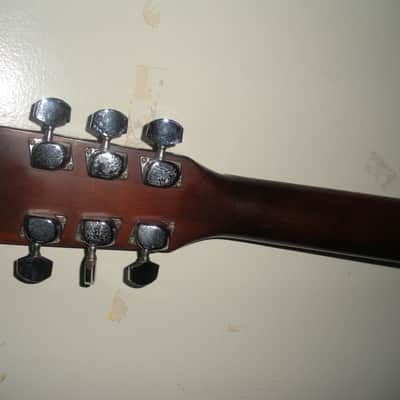 Alvarez 5063 70s rare solid top Japan rare color sound flamed back mountain tone image 11