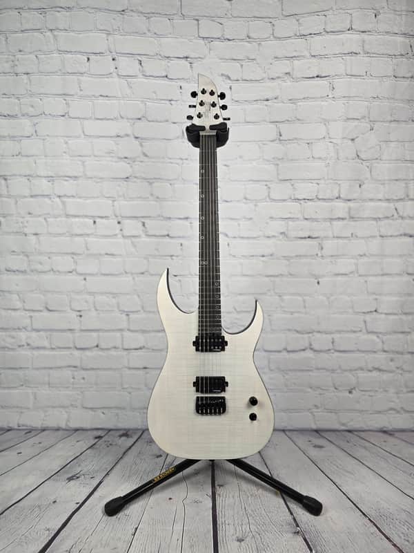 Schecter KM-6 Mk-III Legacy Keith Merrow 6 String Electric Guitar Transparent White Satin image 1