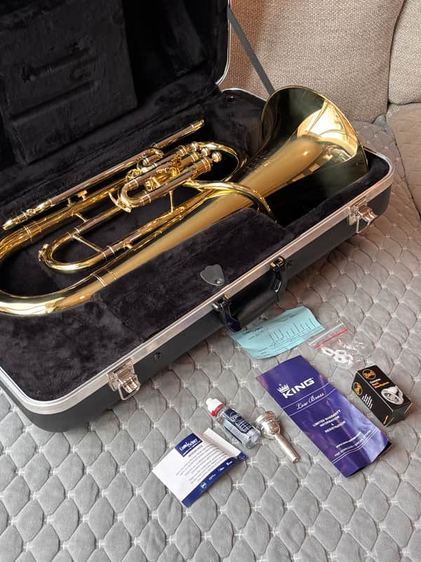 King 2280 4-Valve Euphonium Brass Lacquer image 1