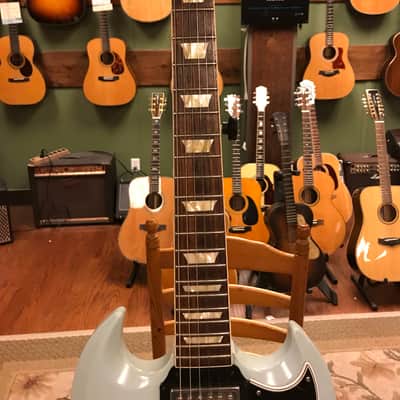 2019 Gibson Custom Shop 61/59 SG Fat Neck Frost Blue VOS image 11
