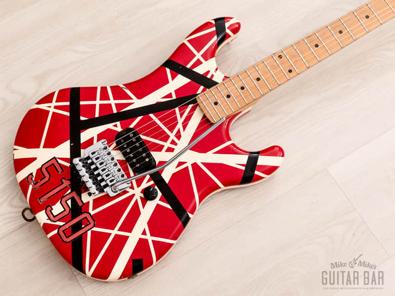 1990s ESP EVH Frankenstrat 5150 VH-250 Striped w/ Floyd Rose, Japan image 1