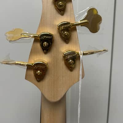 Cort Jeff Berlin Series Rithimic V NAT Walnut Burl Top 5-String Bass Guitar - Natural image 5
