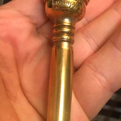 RARE GOLD PLATED HANDMADE RUDY MUCK CUSHION RIM 17-C 1930'S TRUMPET MOUTHPIECE ORIG FIN. 92% FREE SHIP image 1