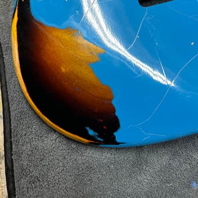 Stratocaster Body Relic Nitro Maui Blue/ Sunburst image 2