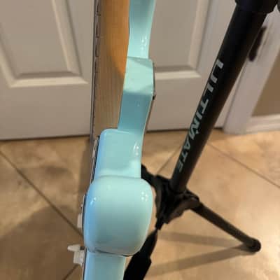Partscaster Thinline S-Style (Semi-hollow Fender Strat) - Daphne Blue image 10