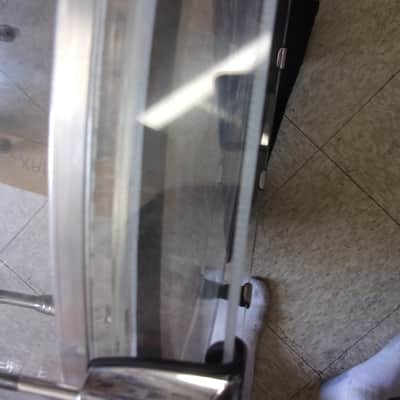 Crush Clear Acrylic 22" x 18" Bass Drum with spider web stress cracks at lugs image 20