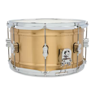 PDP PDSN0814NBBC Concept Series 8x14" Snare Drum – Brushed Brass Shell image 2