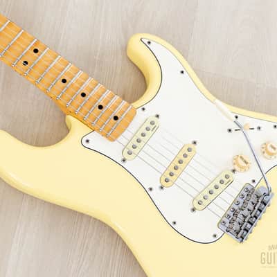 1994 Fender Custom Edition Yngwie Malmsteen Stratocaster ST72-140YM Yellow White w/ Dimarzio & Tweed Case, Japan MIJ image 7