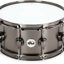 DW Collector's Series Metal Snare Drum - 6.5 x 14-inch - Satin Black Over Brass - Black Nickel Hardware