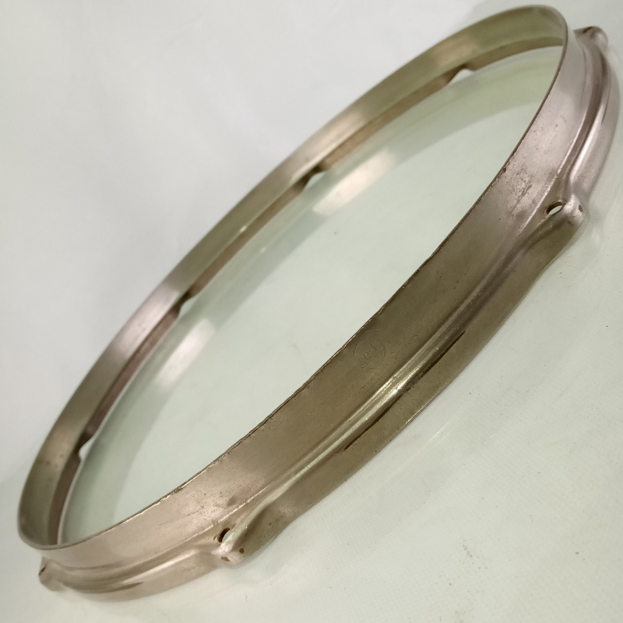 Leedy 14"Indianapolis Stick-Chopper Nickel-Brass Snare Drum/Tom Batter Rim/Hoop — main photograph
