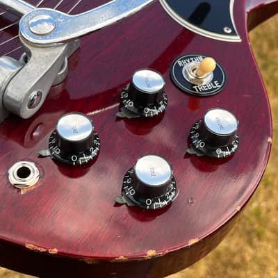 VIDEO ... 1977 Greco SG-400T ... Catalogue CUSTOM ORDER … BIGSBY STRING-TROUGH + Maxon U-1000 PAF "Burst" REPLICA / Clone Humbuckers ... Made in Japan Lawsuit Era + GIGBAG image 16