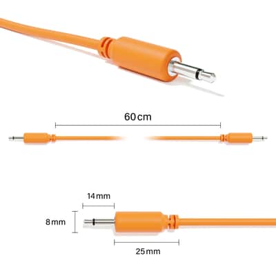 ExcelValley [10-Pack | 10 cm - 3.94"] Mono Modular Patch Cables TS 3.5mm 1/8 inch Eurorack Synthesizer image 2
