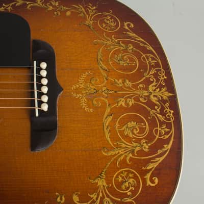 Kay Kraft  Jumbo Style A Acoustic Guitar,  c. 1932, black gig bag case. image 10
