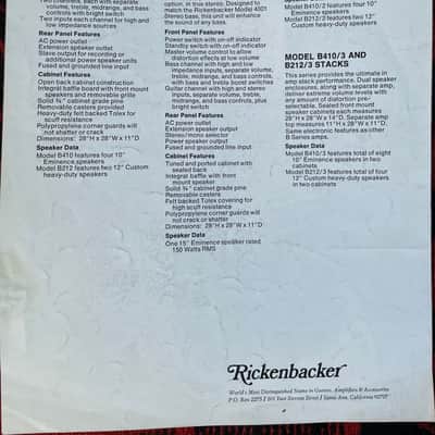 70’s Rickenbacker B212 2x12 Tube Combo 100w Celestion V30 RARE Twin Reverb-ish image 12