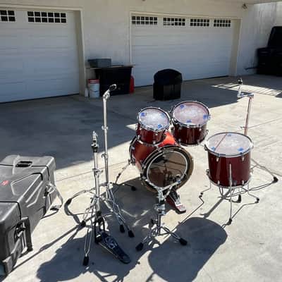 Mixed Mapex, Tama, Yamaha, SKB, DW 5000 1990-2024 - Different lacquer finishes image 3