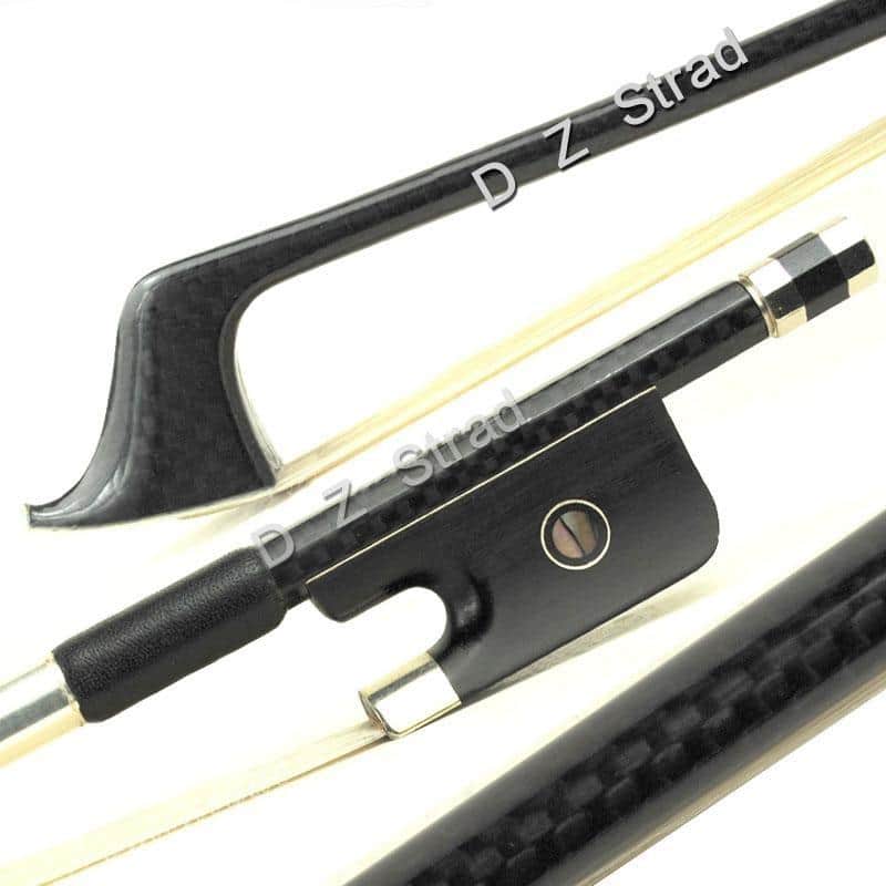 D Z Strad Viola Bow - Model 401 - Braided Carbon Fiber Bow with Ebony Parisian Eye Frog image 1