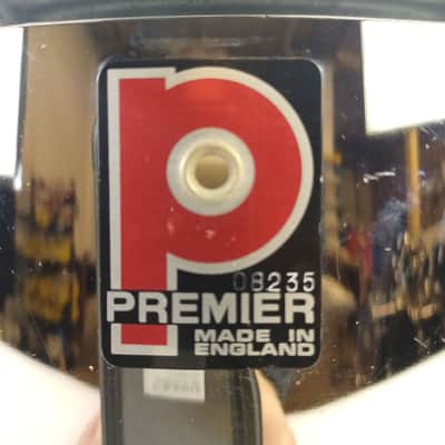 Premier 5x14"Snare Drum Chrome Steel Model 1005 8Lug England Everplay Vintage70s image 3