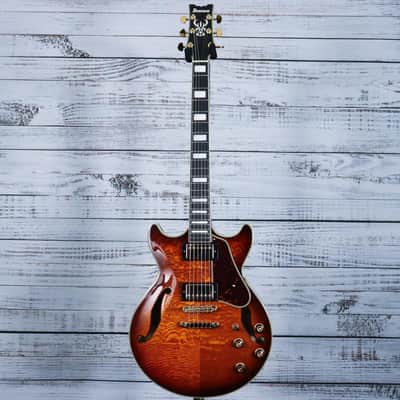 Ibanez AM93QA AM Artcore Expressionist Hollow-Body Electric Guitar | Vintage Violin High Gloss image 2