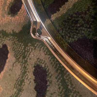 Fly By Night? Brass Die Cast Hoop 14” - 8 Lug - Resonant Side (Bottom) - Brass - Drumhead included image 2