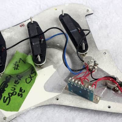 Custom Splat Painted Fender Squier SE (CXS Series) Loaded Pickguard image 5