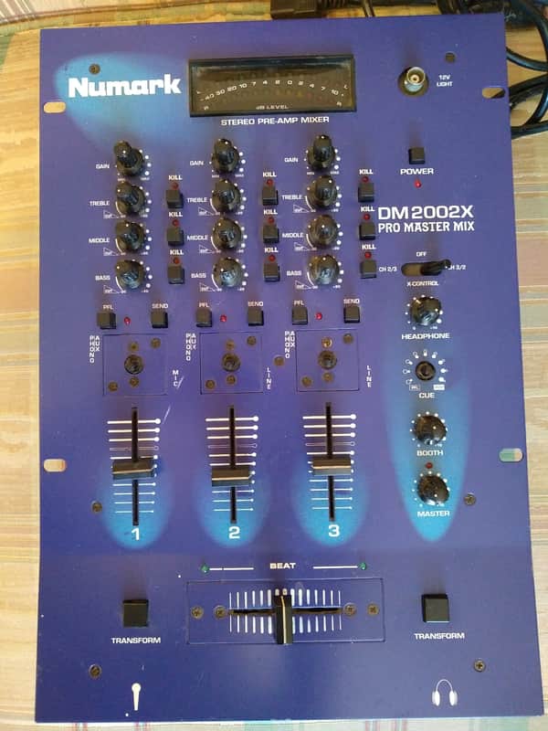 Numark DM2002X Pro Master Mix Stereo Preamp Mixer Blue / Purple