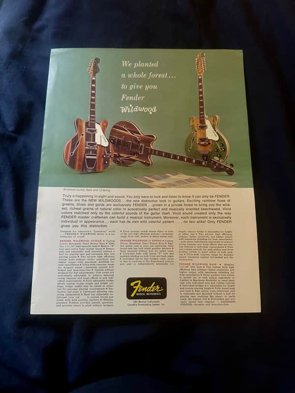 Fender  1970 Telecaster Bass Antigua Coronado Wildwood  catalog leaflet image 1