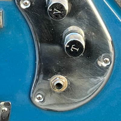 Vintage 1960s Kingston Kawai Teisco Swinga Style~S1T Hound Dog Offset Dbl Cutaway Guitar Ocean Blue All Original! ** SEE VIDEO** image 12