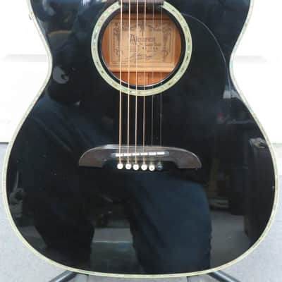 Alvarez Kazuo Yairi WY-1BK Black Acoustic/Electric Guitar w/ Hard Case image 4