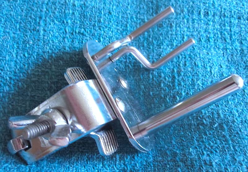 Ludwig Cowbell Woodblock Accessories Bass Drum Hoop Mount Clamp Bracket - Vintage (NOS) image 1