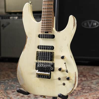 Jackson Custom Shop Special Edition PC1 Phil Collen Signature HSS FR84 Electric Guitar - Nitro Tour Relic Vanilla Shake with Hardshell Case image 3
