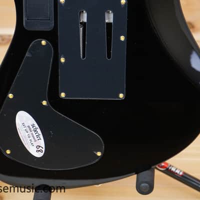 Schecter Synyster Gates Custom-S - Black with Gold Pinstripes image 10