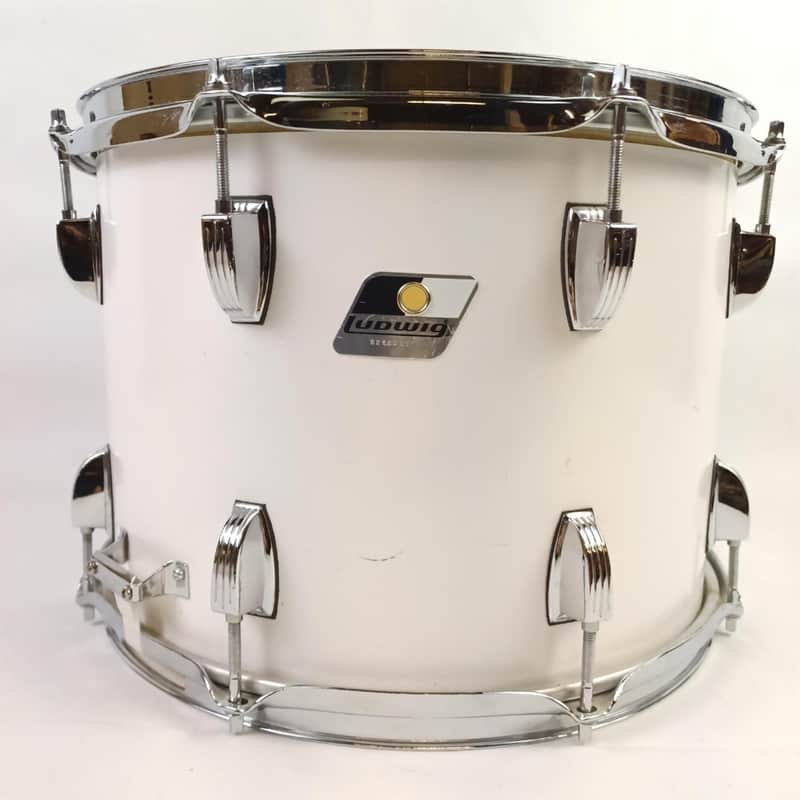 Ludwig Strider 10x14"White Cortex Snare Drum ++Aluminum Ring Parade/Marching P85 image 1