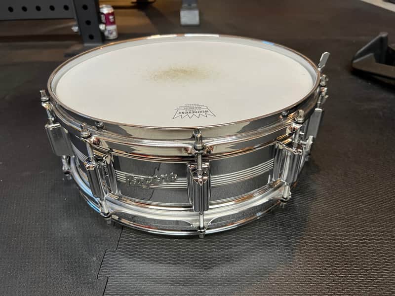 1960s Rogers "5-Line" Dyna-Sonic 5x14" Brass Snare Drum image 1