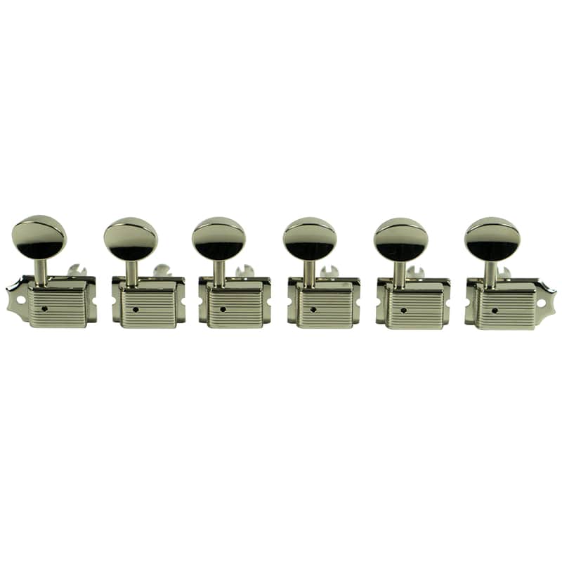 Kluson 6 In Line Deluxe Series Tuning Machines NICKEL KD-6B-NMNL NO LINE image 1