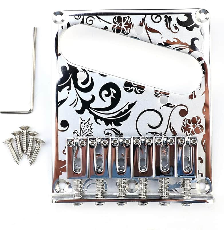 Fender Telecaster Stainless Steel Engraved Bridge Single Coil (10.5mm Post Spacing) - Chrome FREE SHIPPING! image 1