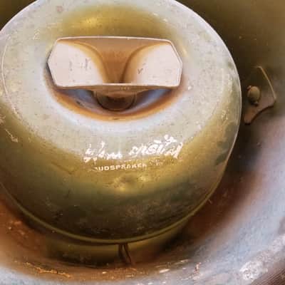 University Sound Insane barn find: Pair HUGE CLC Waterproof Speakers AlNiCo Hi-Fidelity 8 Ohm Drivers 25 Watt Horn 1960 Green image 5