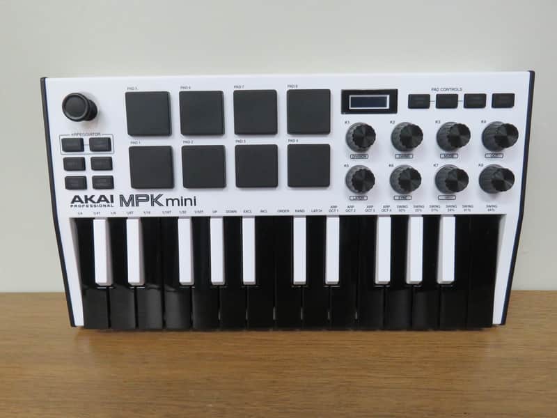 Akai MPK Mini MKIII 25-Key MIDI Controller 2020 - Present - White with Black Keys image 1