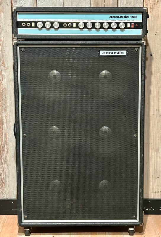Acoustic 150 with Matching 6x10 Cabient 1970s - Black, Killer Head and Cabinet Combo! image 1