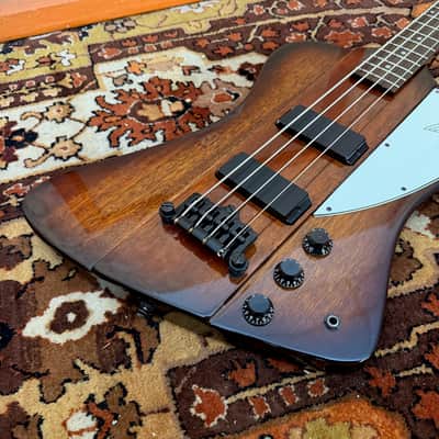 2001 Epiphone Thunderbird IV Brown Sunburst Korea Electric Bass Guitar image 4