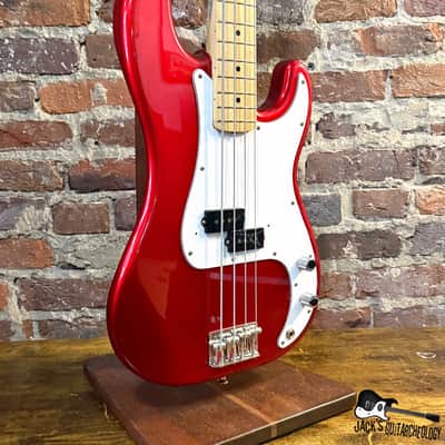 Fender P-Bass *MIJ* Electric Bass w/GB (1990s - Candy Apple Red) image 11