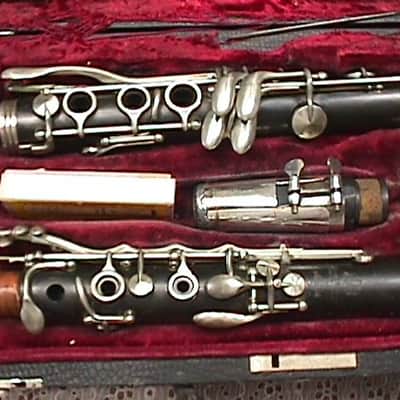 Vintage Penzel-Mueller Grenadilla Wood Bb Clarinet in it's Original Case, and Nice as-is image 4
