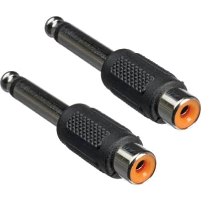 Hosa GPR-101 2 pack RCA to 1/4" TS image 1