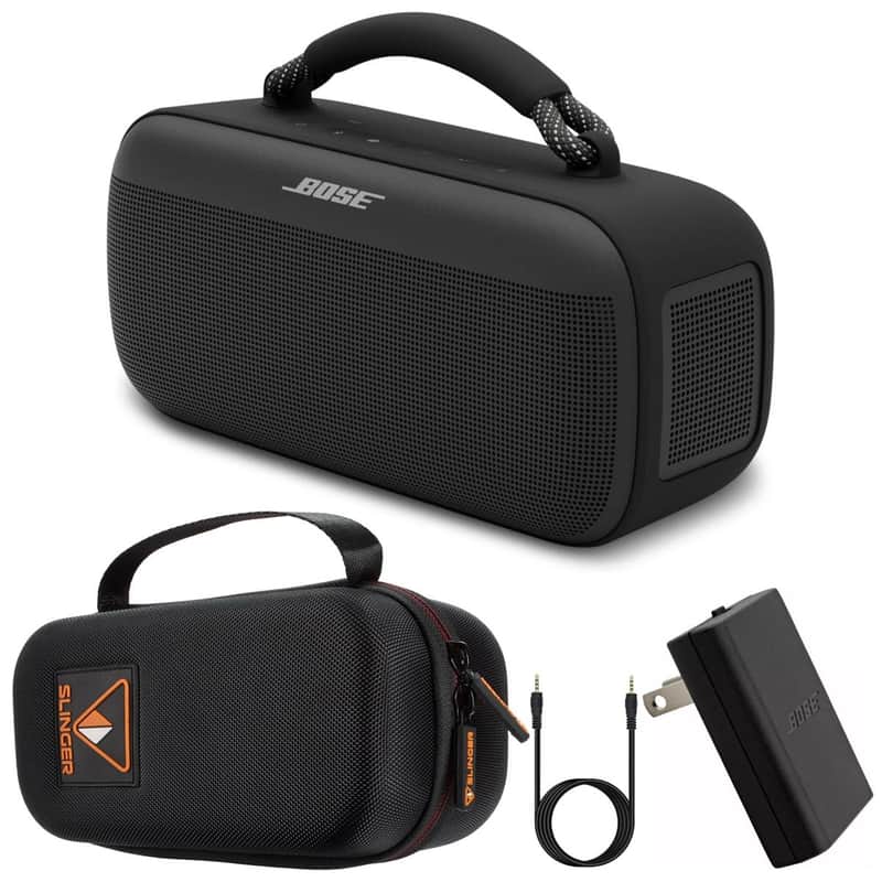 Bose SoundLink Max Bluetooth Speaker + Hard Shell Travel Case and USB Plug and AUX Cable image 1
