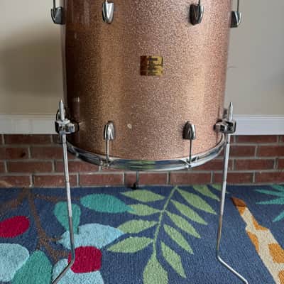 Yamaha Maple Custom Absolute 18inch Floor Tom Drum Champagne Sparkle image 7