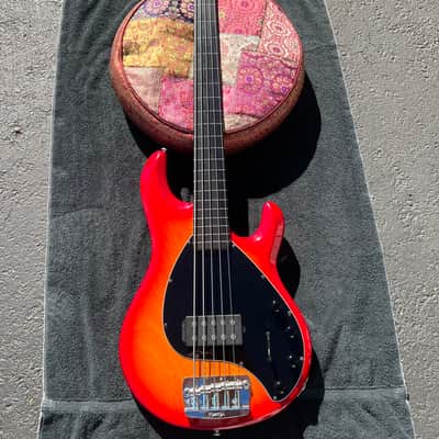 Ernie Ball Music Man 5 String Fretless 2015 - Sun Burst image 1