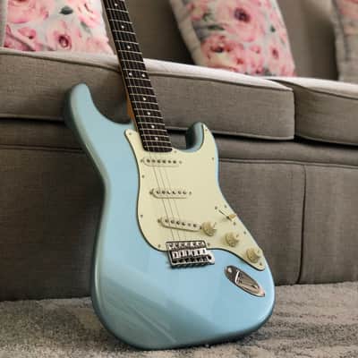 Tokai AST-104 IBL/R Goldstar Sound Japan in Ice Blue Metallic with Rosewood FB image 6