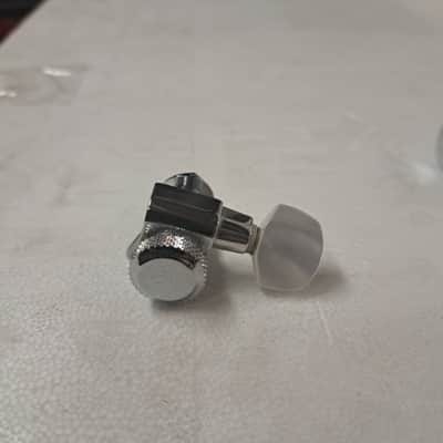 Schaller NOS locking tuner chrome/pearl 6 inline left set image 6