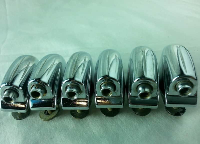 Gretsch 6x Tom/Snare Drum Lugs Round Badge RB Vintage Chrome Broadkaster 50s USA - Mint / 6.95/24.95 image 1