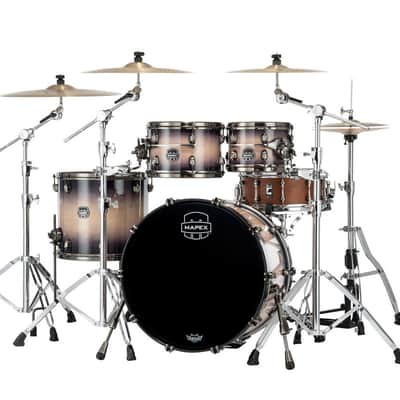 Mapex Saturn Evolution Classic 4-Piece Shell Pack (No Snare) - Exotic Violet Burst (SE529XEMBPZ) image 3